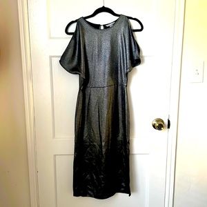 H&M Gunmetal Low Shimmer Holiday Dress.